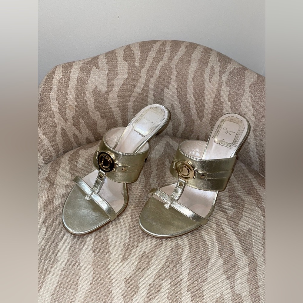 Christian Dior Gold Sandal